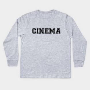 CINEMA (Black) Kids Long Sleeve T-Shirt